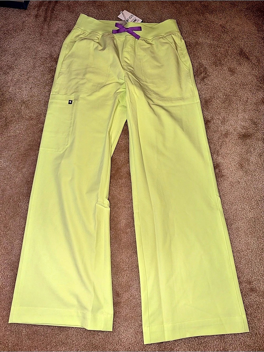 FIGS Isabel Wide Leg Scrub Pants in Sea Mist Medium NWT - Picture 2 of 7